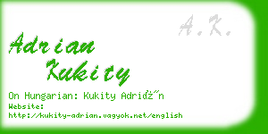 adrian kukity business card